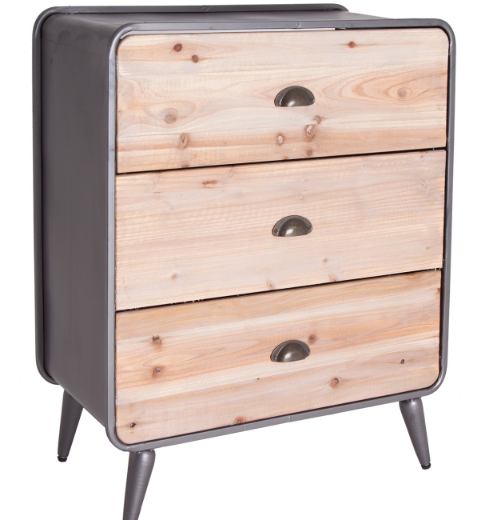 Cómoda de hierro/madera  estilo industrial