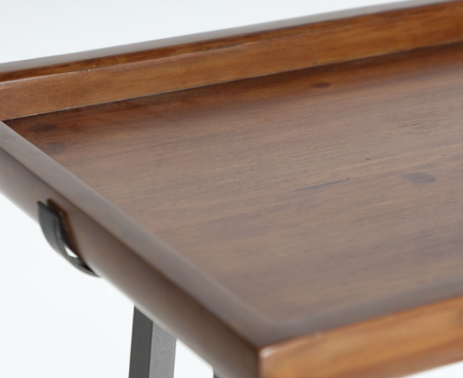 Consola de hierro/madera detalle sobre de mesa estilo Vintage
