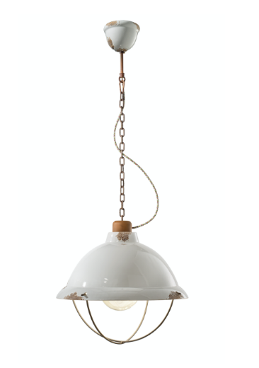 imagen lámpara colgante Industrial C1680 blanco