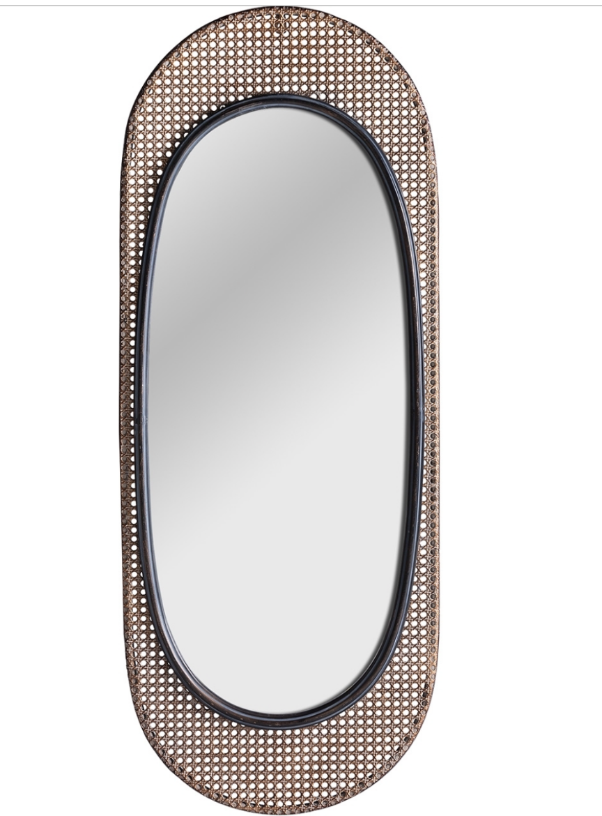 Espejo ovalado de hierro Elstob de Lasdeco estilo Vintage