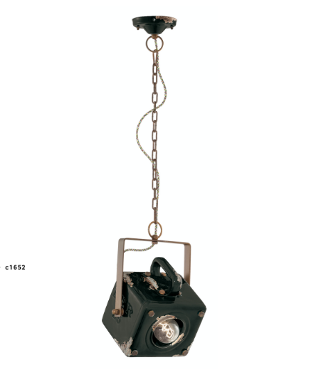 imagen lámpara colgante Industrial c1652 negro