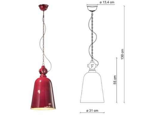 medidas lámpara colgante Industrial C1745