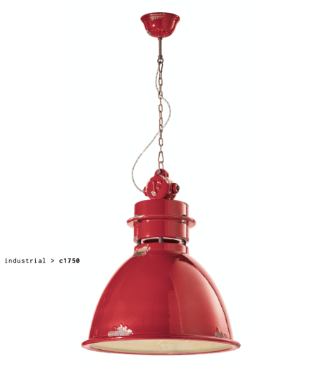 imagen lámpara colgante Industrial C1750 rojo