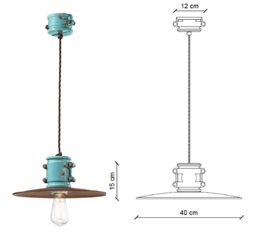 medidas lámpara colgante Urban C1522