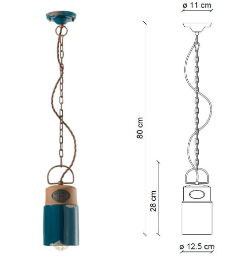 medidas lámpara Industrial C1620 