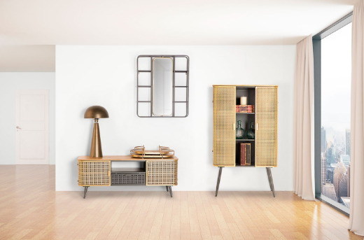 ambiente Espejo de hierro y madera Dm Varese de Lastdeco estilo industrial 