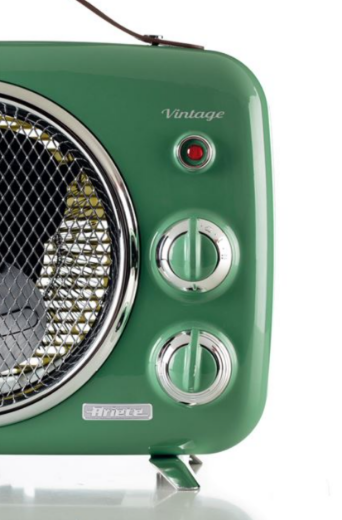 detalle termoventilador Ariete Vintage verde