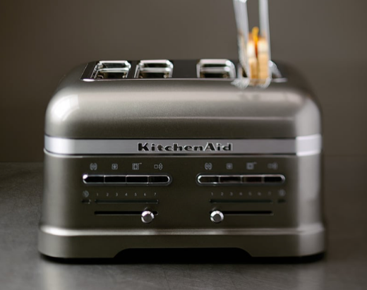 imagen tostadora Kitchen Aid Retro 4 ranuras plata