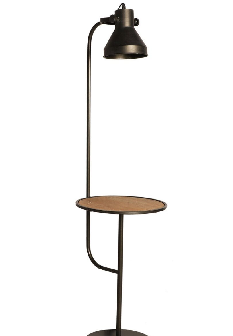 Lámpara/mesa de madera /hierro Vische de Lastdeco estilo industrial