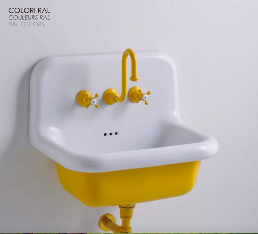 ambientación grifería lavabo RL1012D RAL amarillo