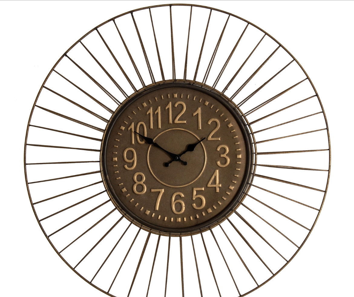 Reloj de pared de hierro Reken de Lastdeco de estilo Industrial