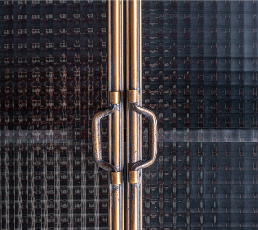 Vitrina de hierro oro negro Straw de Lastdeco estilo Industrial cristal carglass