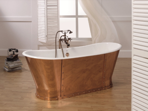 imagen bañera vintage Luxury en cobre