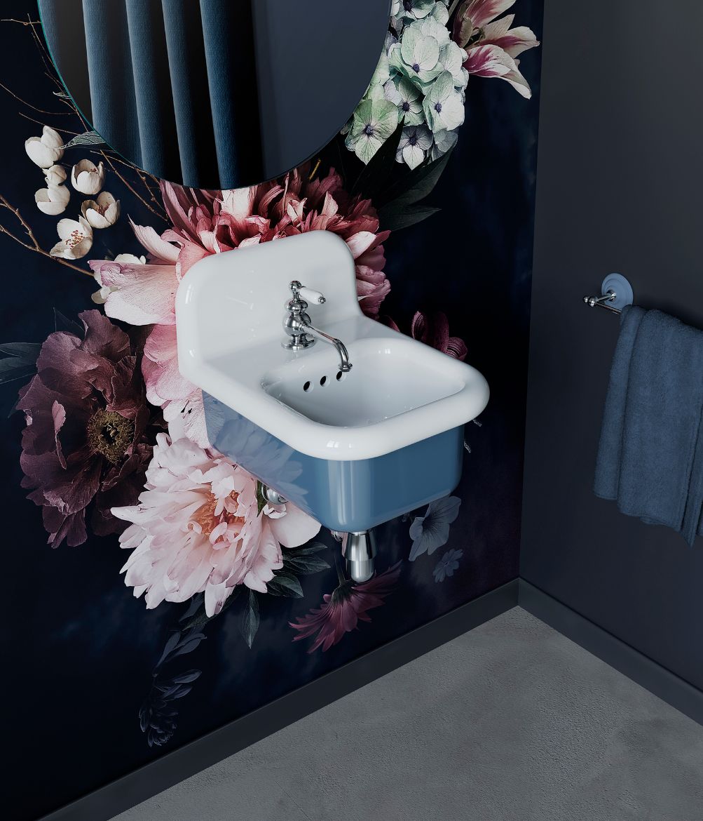imagen lavabo true colors lite mini en azul petróleo