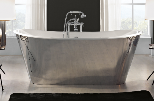 imagen bañera vintage Trendy en acero inoxidable