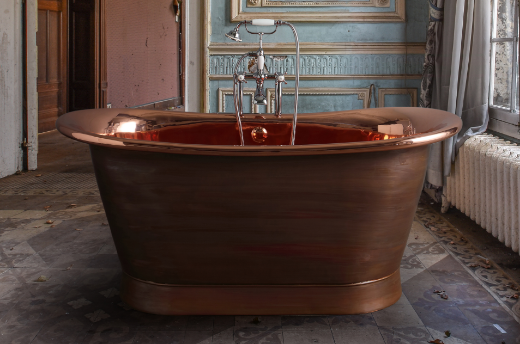 imagen bañera cobre Napoleon acabado exterior cobre envejecido