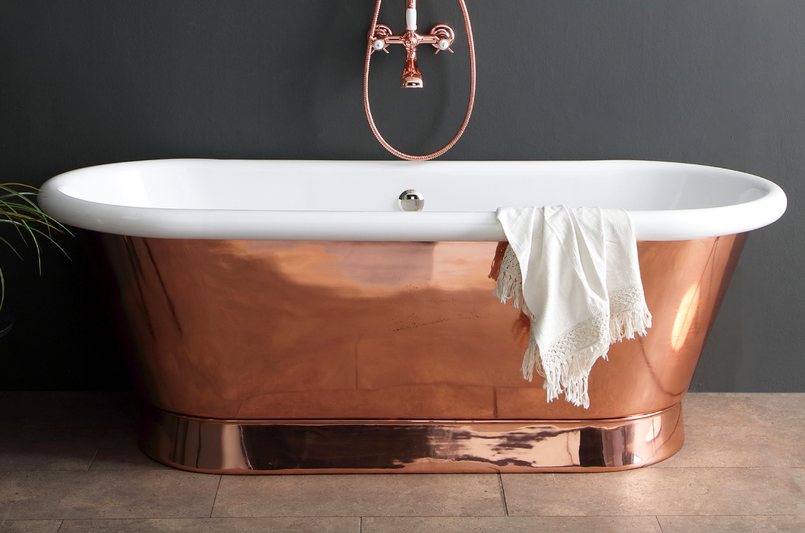 imagen bañera cobre Elegance acabado cobre ext y esmaltado interior