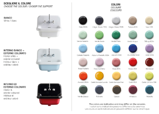 carta colores lavabos True Colors