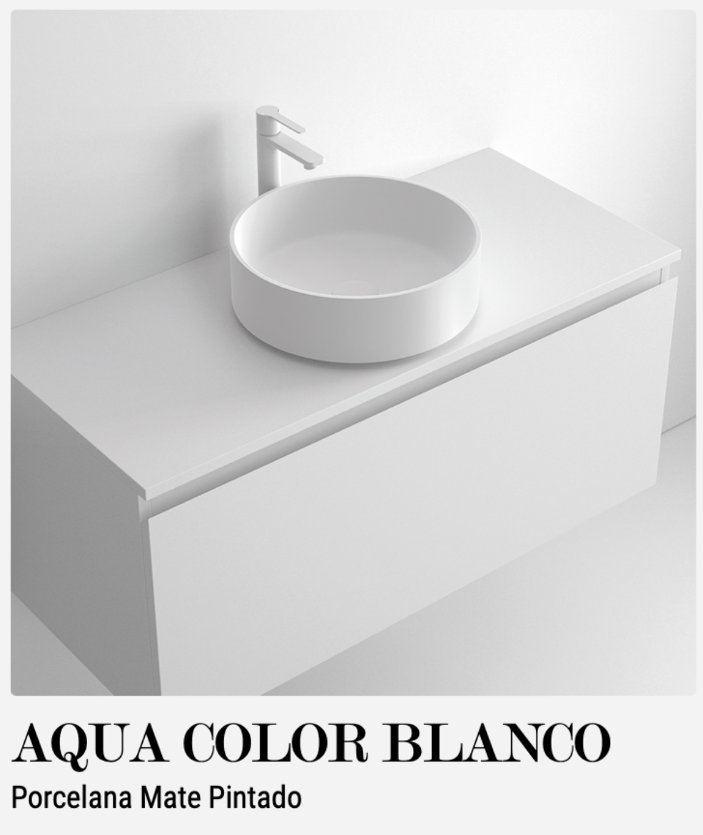 imagen lavabo Aqua blanco mate