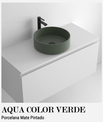 imagen lavabo Aqua verde mate