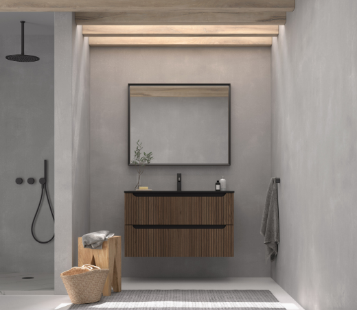  mueble portalavabo Kimono 2 cajones en Nogal