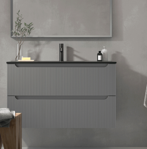  mueble portalavabo Kimono 2 cajones en gris Londres 