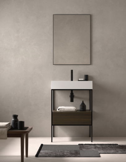 mueble portalavabo con cajón Tribeca en negro