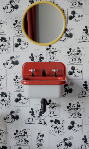 imagen lavabo true colors lite pequeño en rojo/blanco