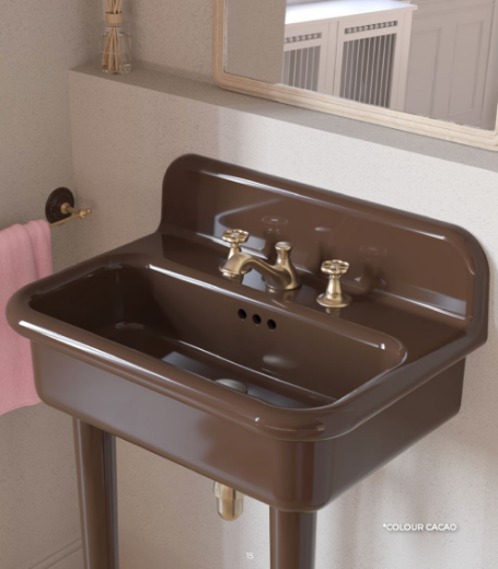 vista lavabo grande True Colors lite asimétrico en marrón