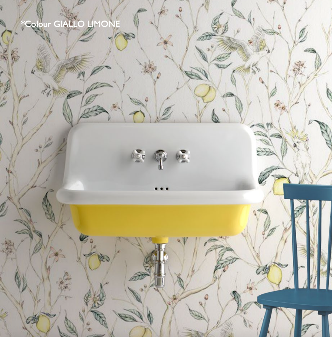 lavabo True Colors grande en amarillo limón