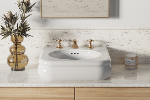 imagen lavabo pequeño Romantica estilo Vintage