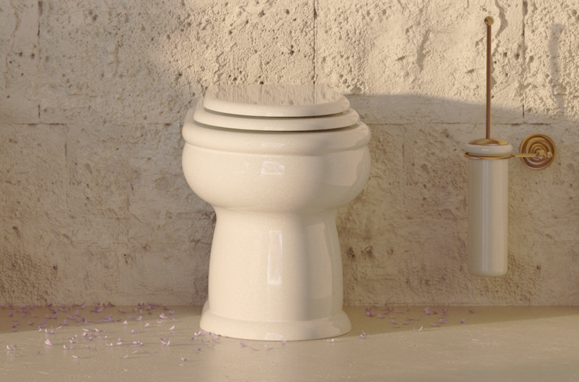 imagen inodoro a suelo Romantica estilo Vintage