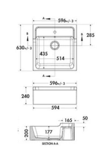 medidas fregadero cocina Françios III Luisiceram 