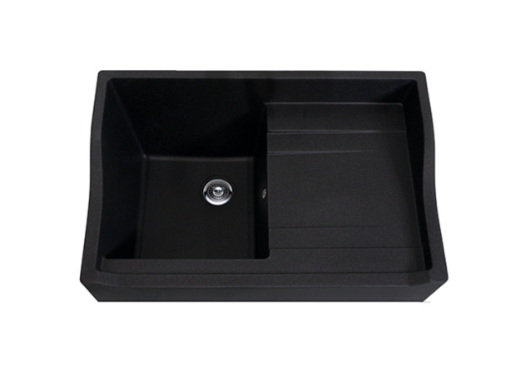 vista fregadero con escurridor François Luisigranit en negro