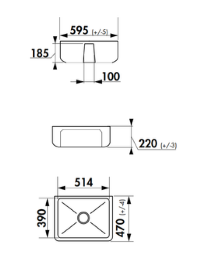 medidas fregadero Henri I estilo vintage