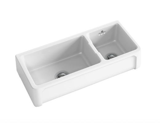 vista fregadero grande doble cubeta Henri III estilo vintage