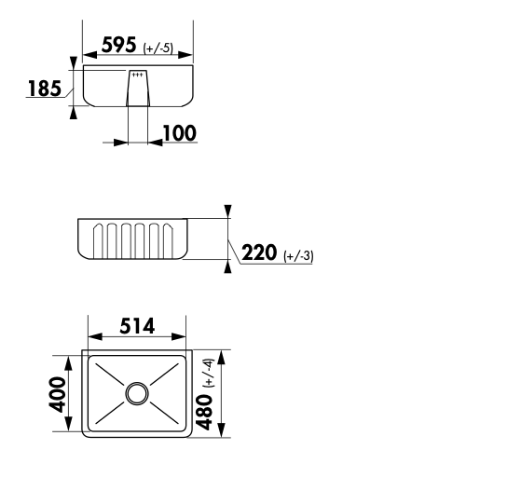 medidas fregadero cerámica frontal rayado Louis I estilo vintage