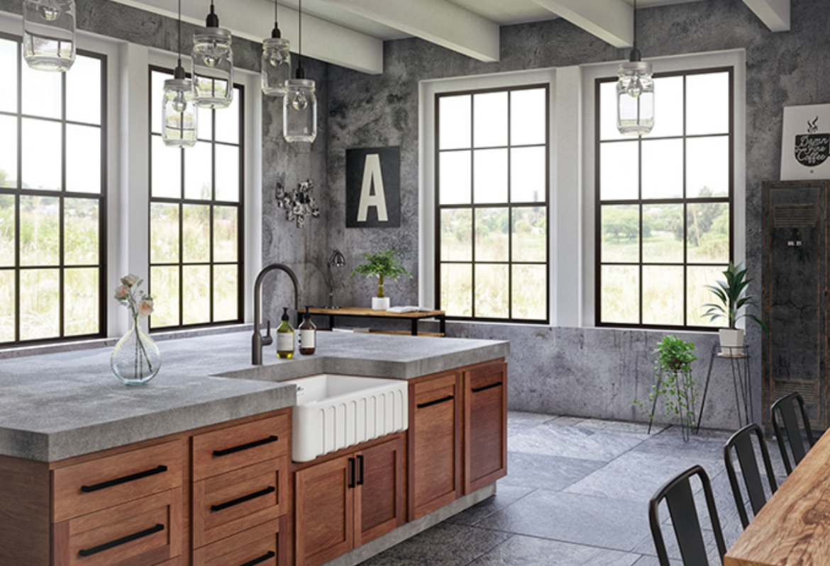 imagen fregadero frente rayado Louis II estilo vintage