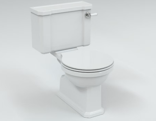 imagen wc tanque bajo Neoclassic salida vertical con tapa blanca
