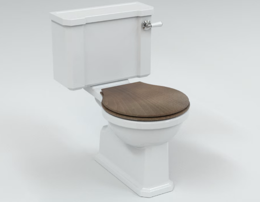 imagen wc tanque bajo Neoclassic salida vertical con tapa en nogal